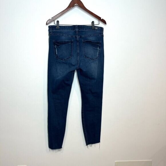 Kut from the Kloth Women's 10 Connie High Rise Ankle Skinny Jean Blue Stripe - Picture 8 of 13